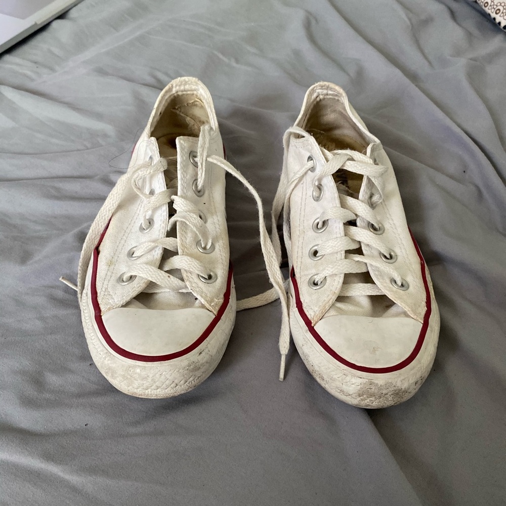 White low-top converse